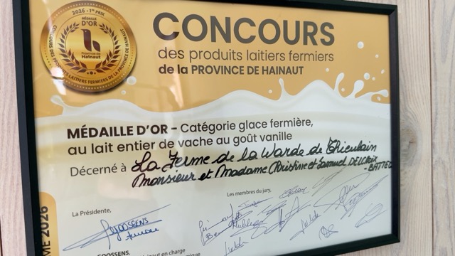 prix concours de produits laitiers du Hainaut