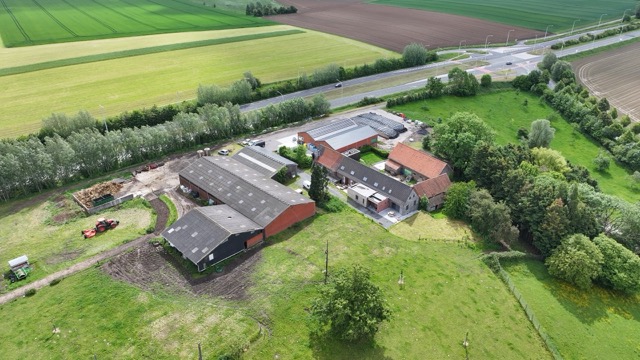La ferme de Warde vu du ciel